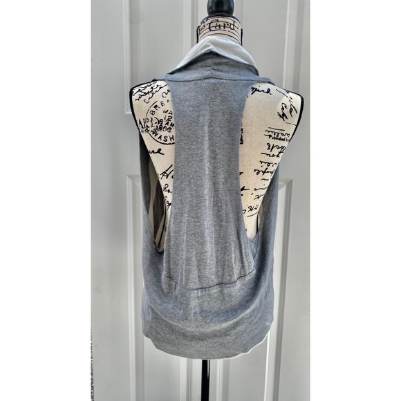 NWOT Lucky Brand Open Front Gray & White Cardigan - Picture 2 of 4